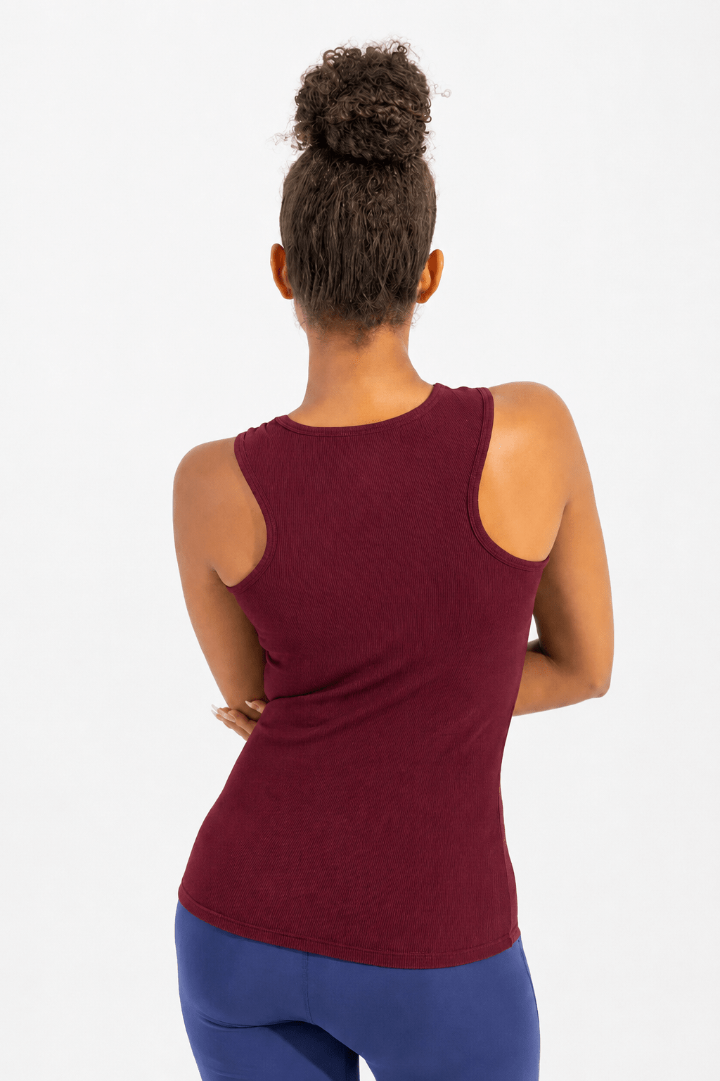 Burgundy Daily Rib Tank Top - Sigma Fit