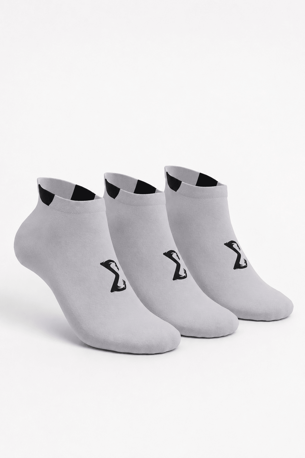 Sigma Ankle Socks - Gray (Pack of 3 Pairs) - Sigma Fit