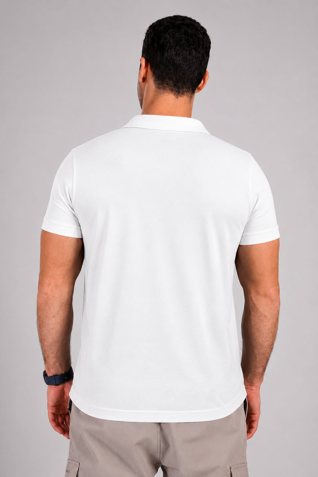 White Basic Polo Shirt - Sigma Fit