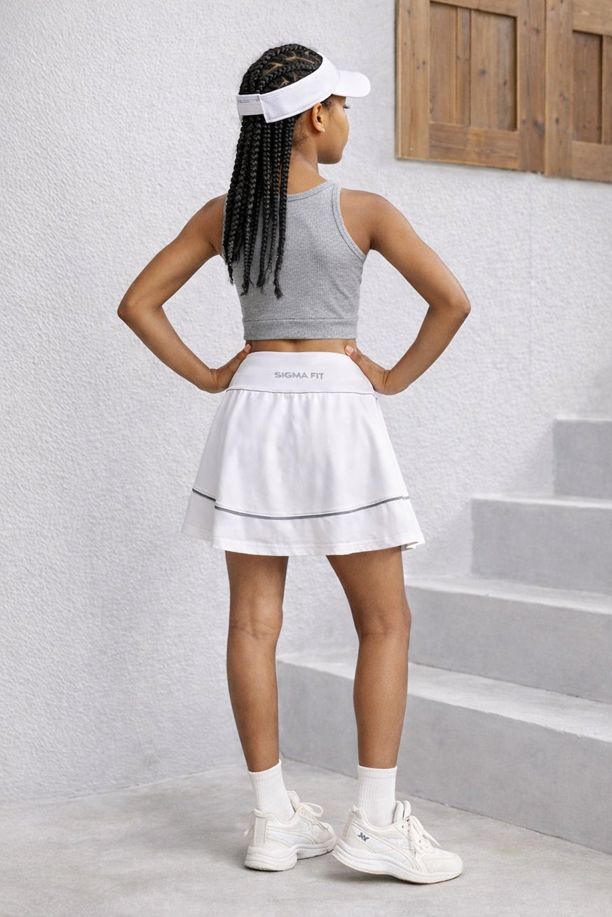 White Racket Skirt - Sigma Fit