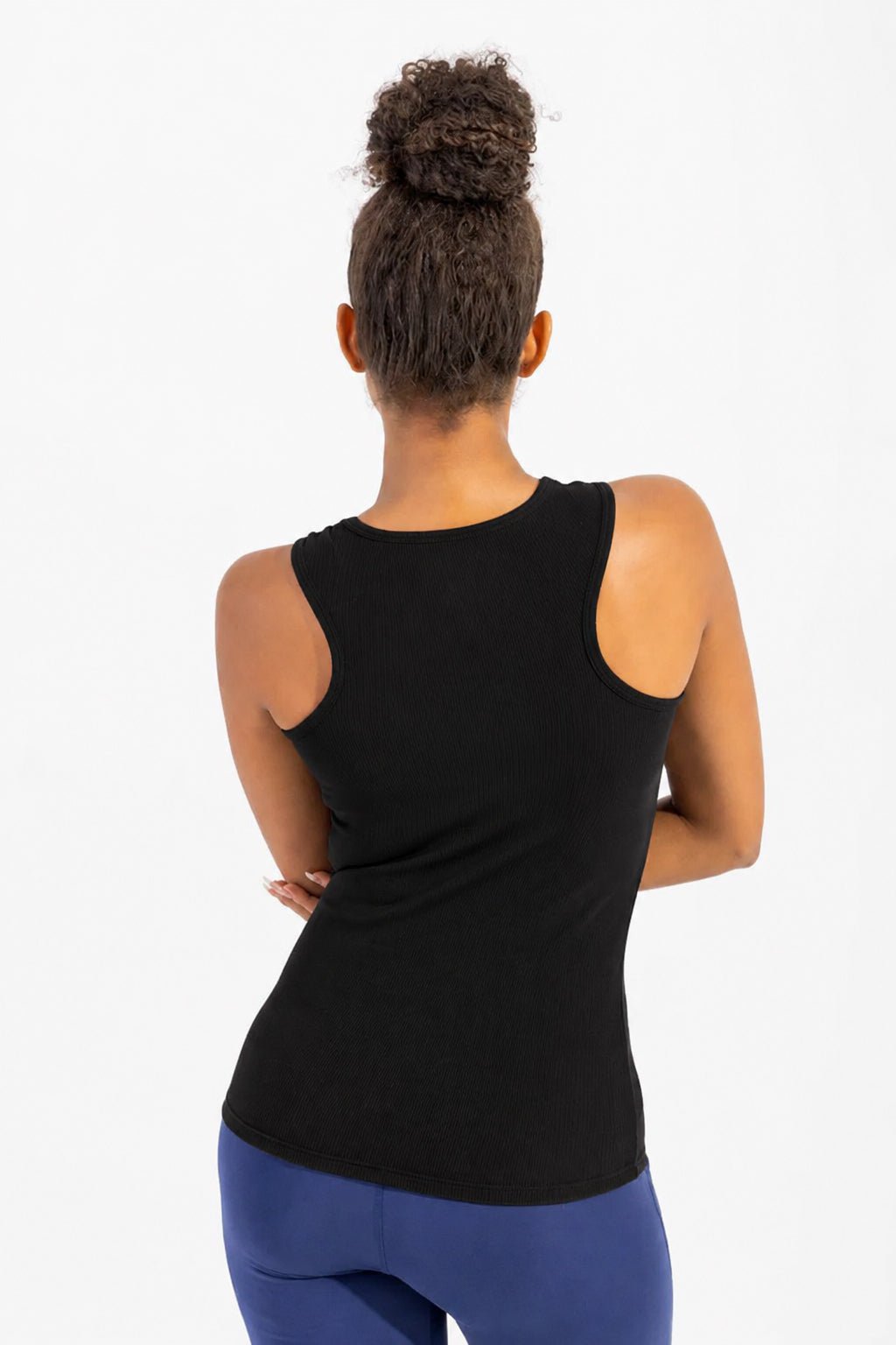 Black Daily Rib Tank Top - Sigma Fit
