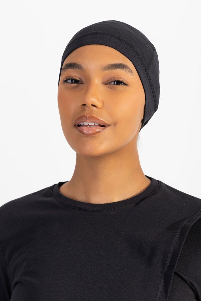 Black Fitcap Pro Hijab - Sigma Fit