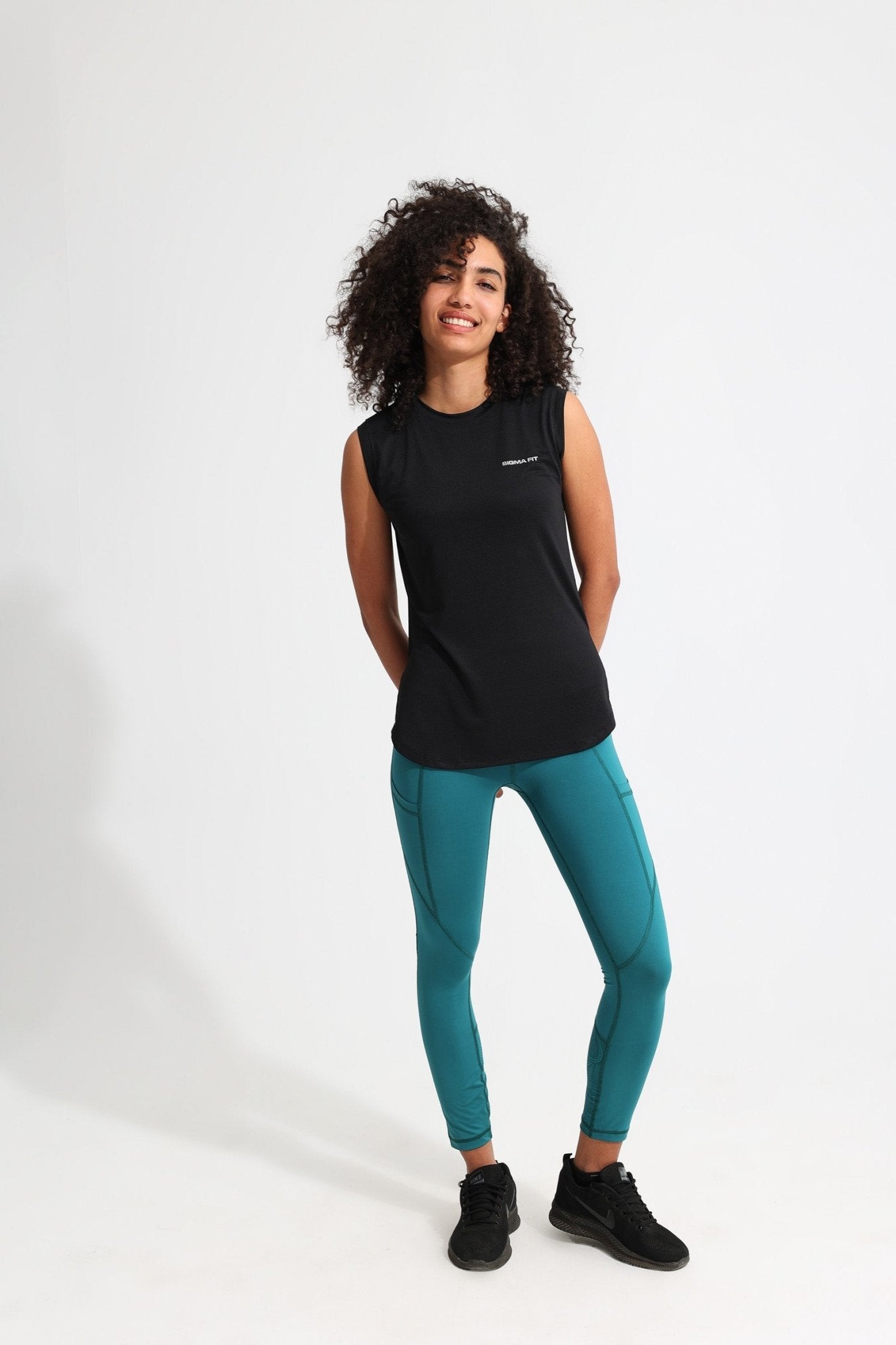 Black LiteRun Sleeveless Tee - Sigma Fit