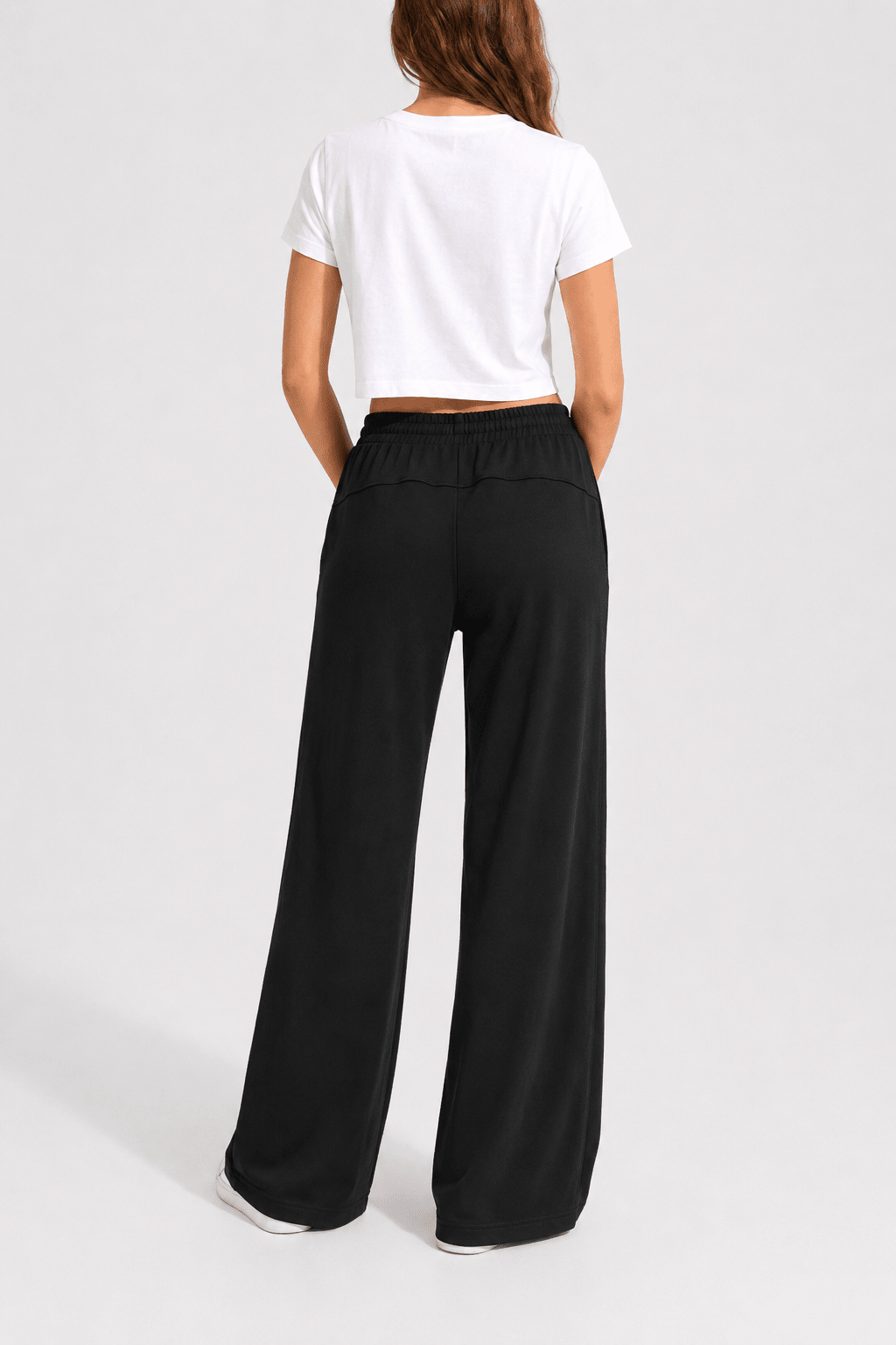 Black Modal Wide Leg Pants - Sigma Fit