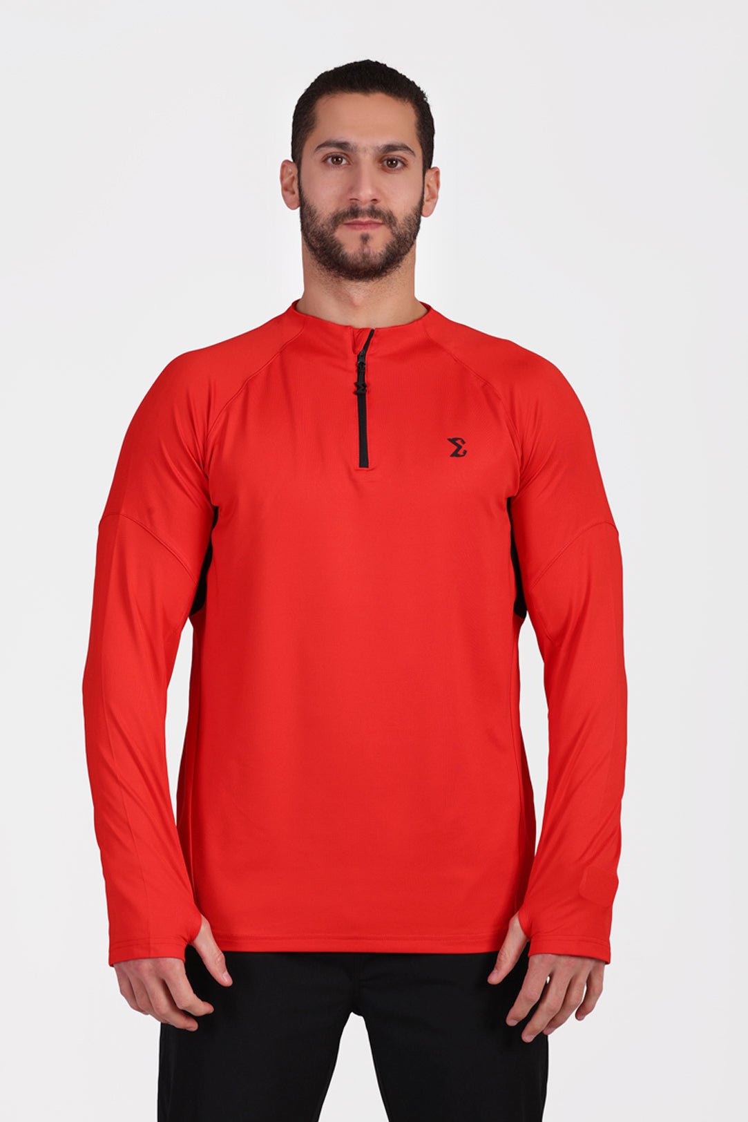 Crosswind Quarter Zipper Flame Scarlet - Sigma Fit