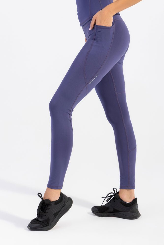 Deep Cobalt Flow Fit Leggings - Sigma Fit