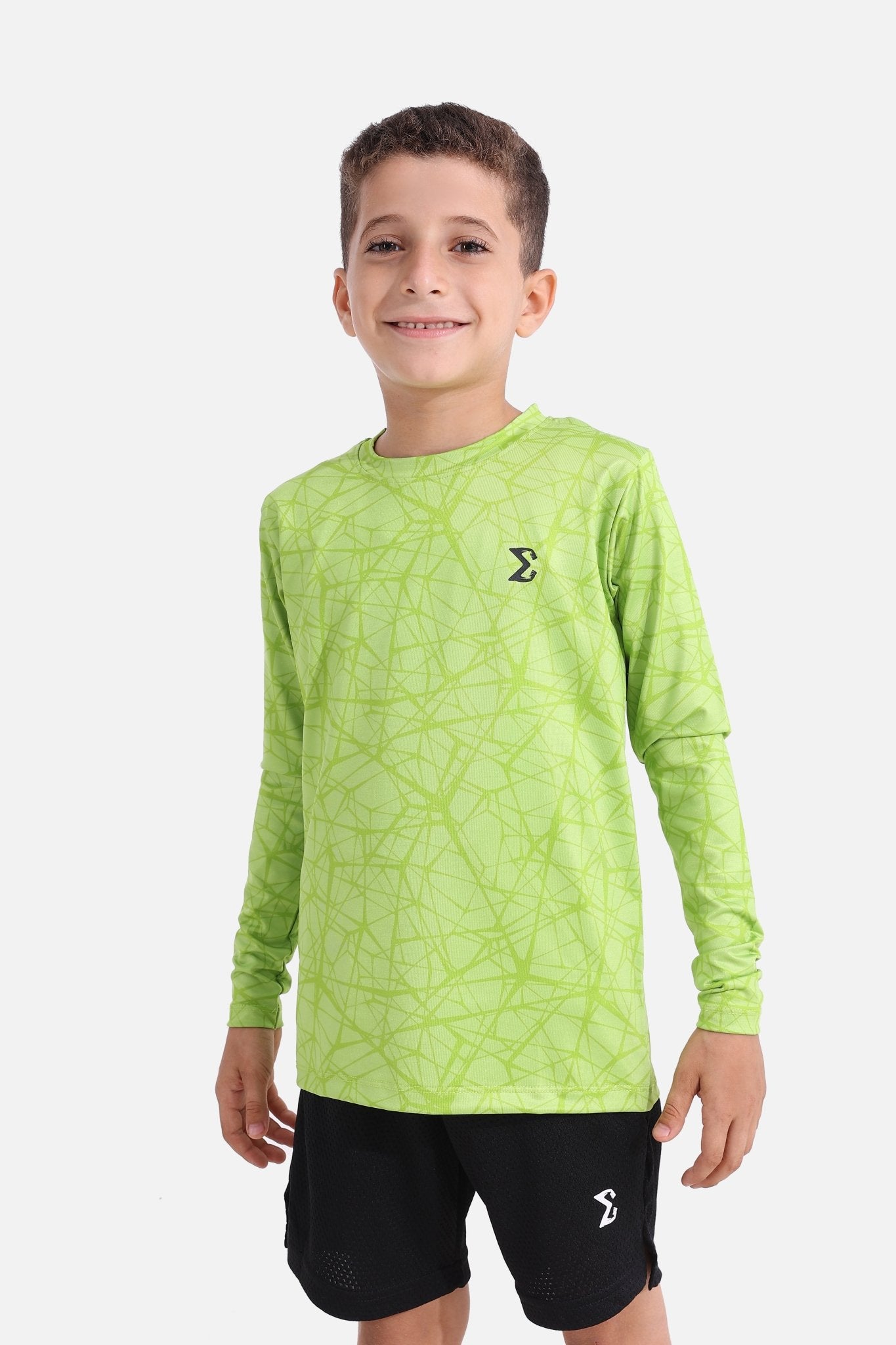 Kids Acid Lime Long Sleeve Tee - Sigma Fit