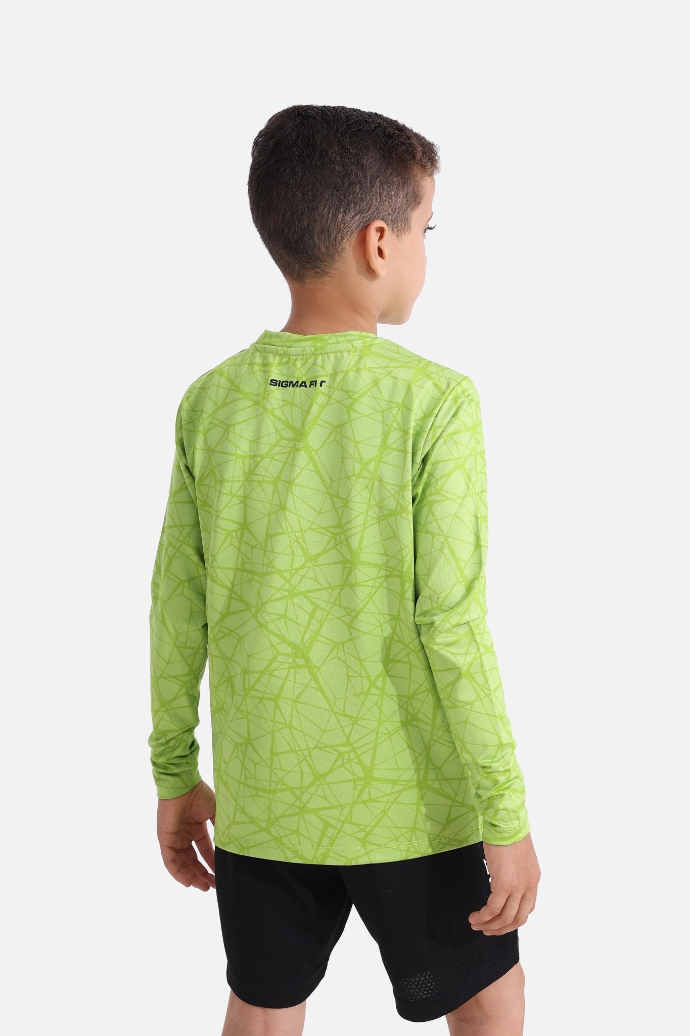 Kids Acid Lime Long Sleeve Tee - Sigma Fit