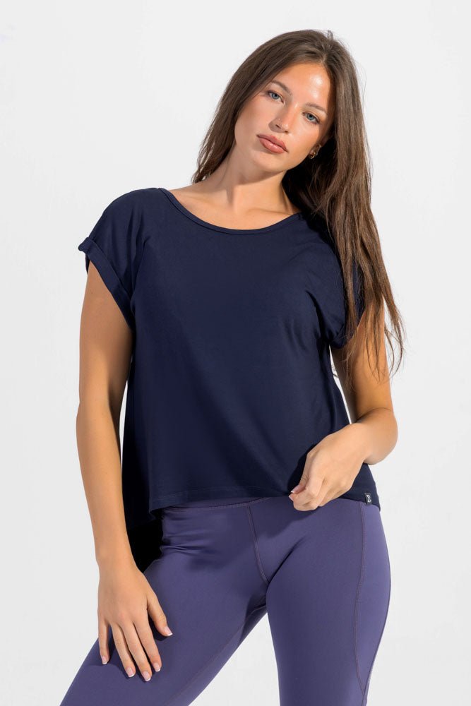 Navy Pilates Tee - Sigma Fit