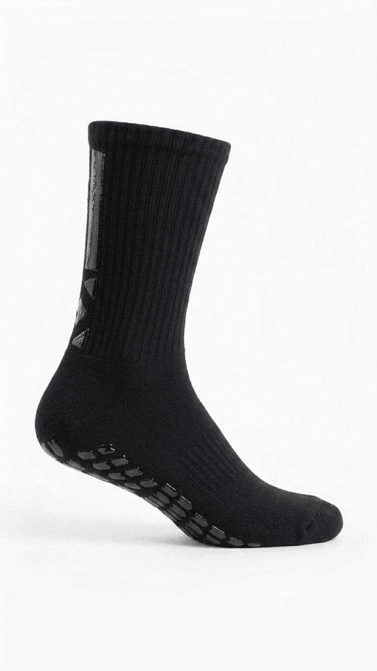 Silicone Crew Socks - Black (Pack of 3 Pairs) - Sigma Fit