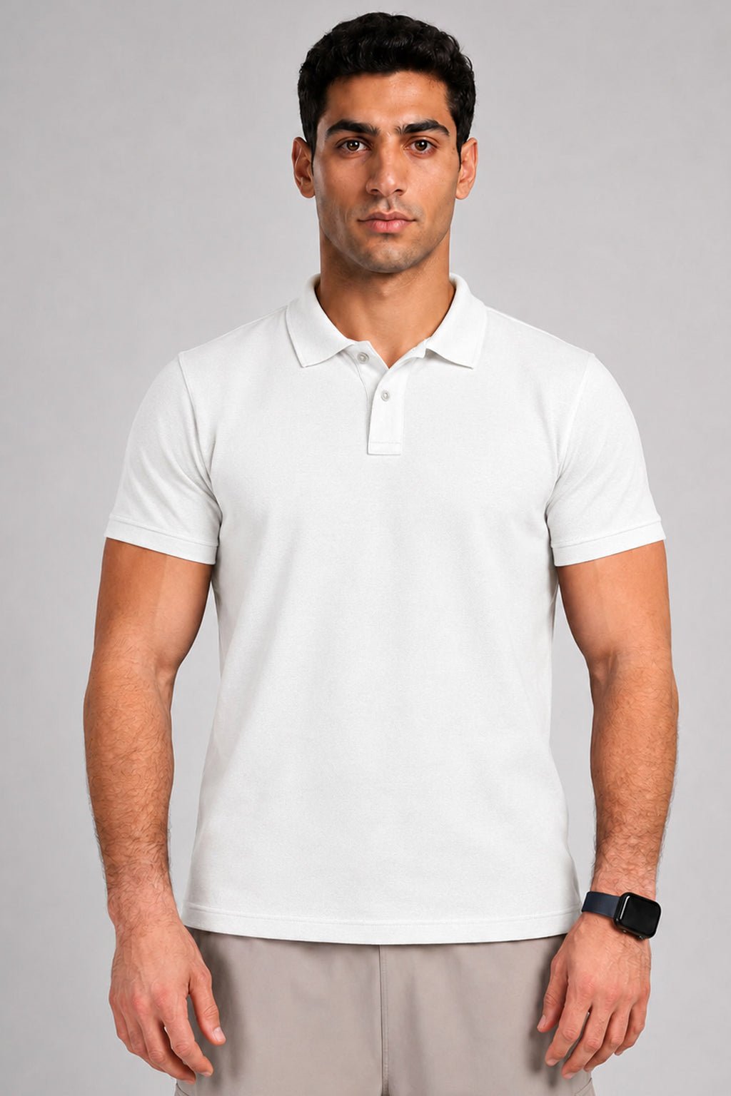 White Basic Polo Shirt - Sigma Fit
