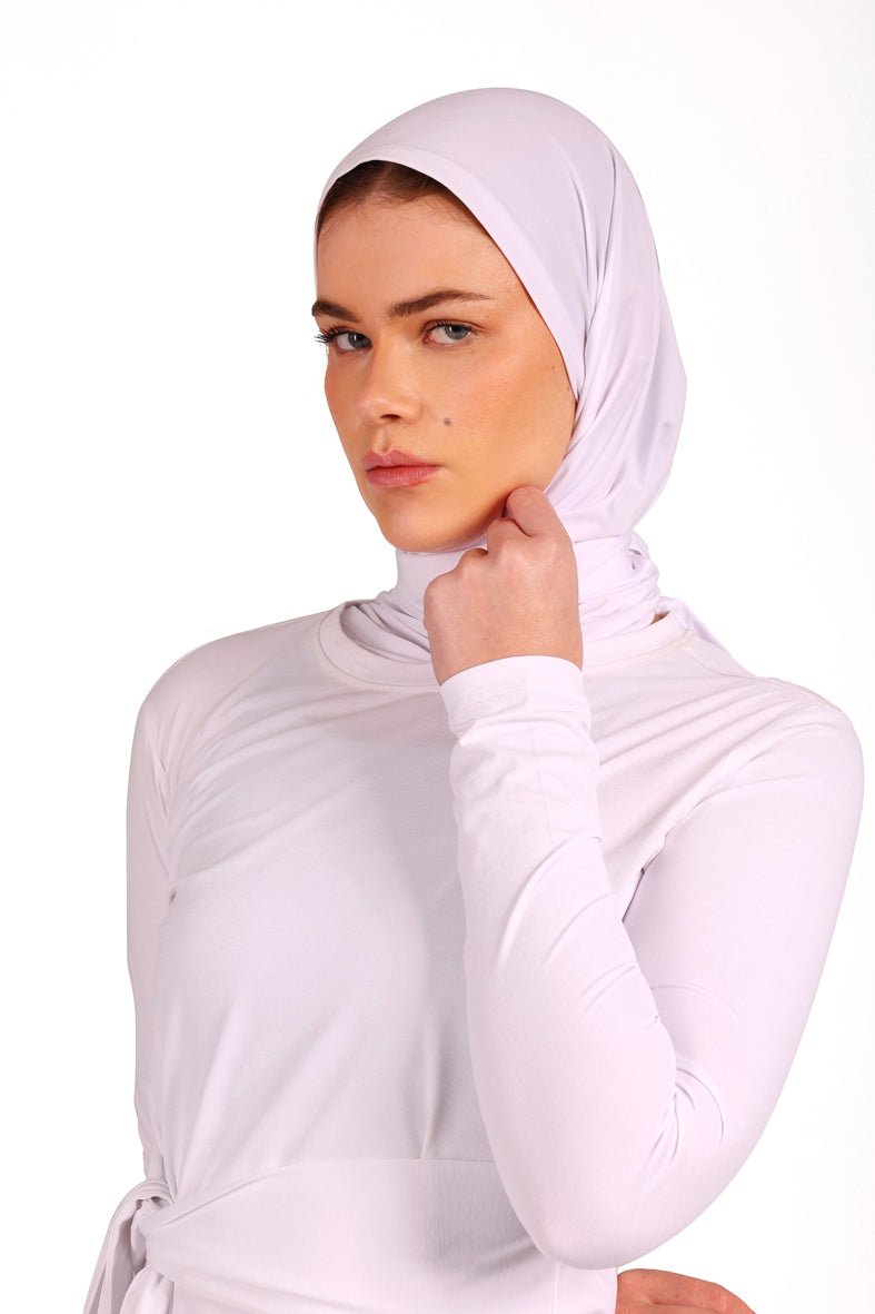 White Easy Wrap Hijab - Sigma Fit