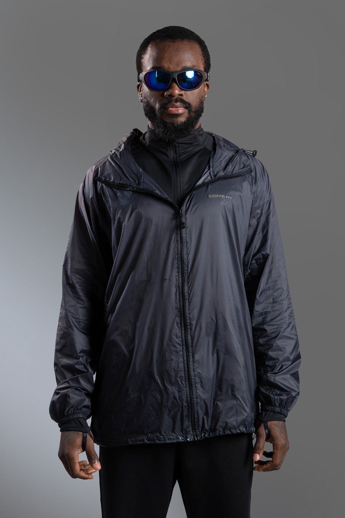 Windbreaker Jacket Dark Gray - Sigma Fit