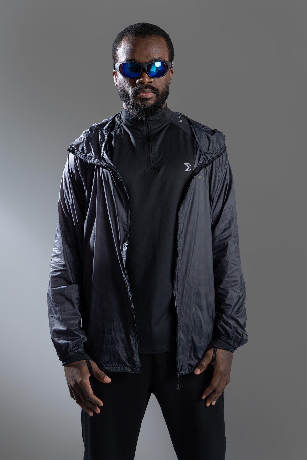 Windbreaker Jacket Dark Gray - Sigma Fit